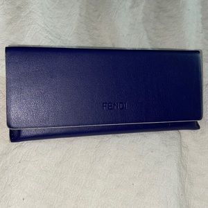 Fendi blue/orange glasses case